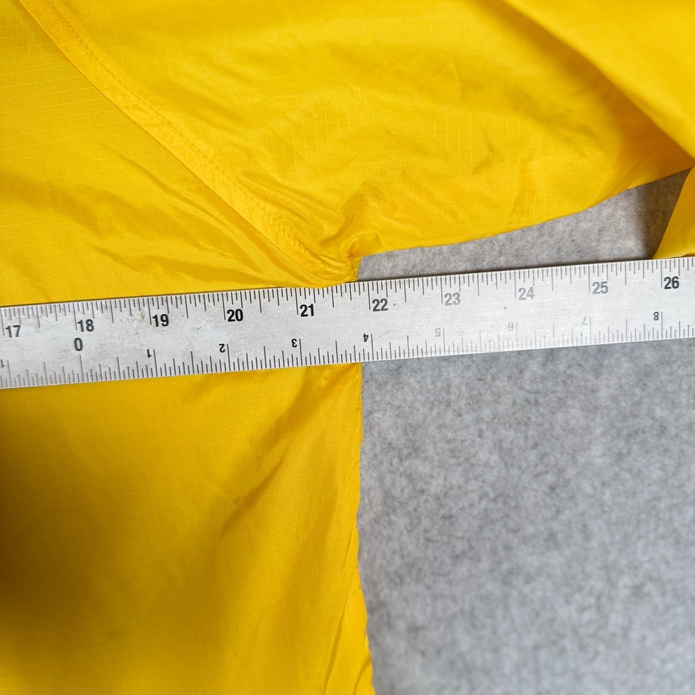 LL Bean Womens M Yellow Nylon Riptstop 1/4 Zip Pullover Windbreaker Jacket VTG - Picture 7 of 10